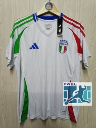 #เสื้อบอลทีมชาติ อิตาลี่ เยือน 2024 สีขาว เกรดแฟนบอล เสื้อเปล่า+ ฟลูออฟชั่น ยูโร ชื่อเบอร์นักเตะดัง