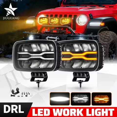 HAOLIDE 9inch Jumbo Led Driving Light 100W 22000LM 12V 24V Benz Truck Off Road Headlight Auxiliary S