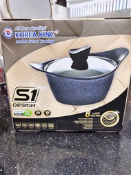 หม้อหินอ่อนเกาหลีงานพรีเมี่ยม ขนาด 18 ซม (korea king marble stone coating)