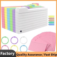 300 Pack Index Cards, 3inch X 5inch Ruled Index Cards with Ring, Colored Lined Flash Cards, Both Sid