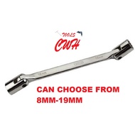 8-19MM PRC DOUBLE FLEXIBLE SOCKET WRENCH SWIVEL HEAD SPANNER SPANA BOX CWH TOOLS HITTO TOPTUL SATA R