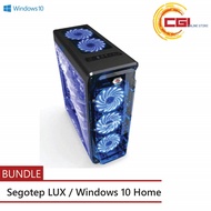 Segotep LUX ATX Gaming Computer Case - Black + Original Windows 10 Home