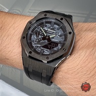 G-Shock Camouflage Black Metal and Black Rubber Strap with Stainless Buckle