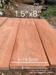 ไม้ทองบึง(Wood)ขนาด1.5" x 8" ไม้ Kempas-A Wood มีสีชมพูแกมสีแดงเข้ม (ไสกบให้พร้อมนำไปใช้งาน)