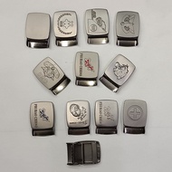 Men's Canvas Belt Buckle, 4.0cm Casual Press Buckle, Woven Nylon Canvas Belt Buckle