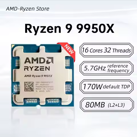 New!Amd Ryzen 9 9950X 4.3Ghz Cpu Processor 16 Cores 32 Threads Socket Am5