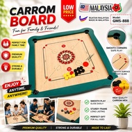 【Free Gift】 Premier Classic Wooden Carrom Board Tournament Carrom Board with Checker International C