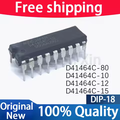 (10piece）100% New D41464C D41464C-10 D41464C-12 D41464C-15 D41464C-80 D41464 41464 DIP18 Chipset