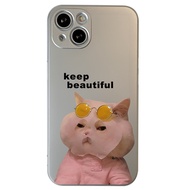Funny Quirky White-Eyed Dog for Vivo X90 Phone Case X80/S15/Z5/S18 Minimalist X70pro +/60 Spoof T1X/