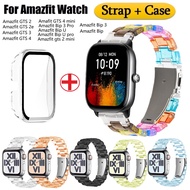 Rainbow Clear Strap+Case For Amazfit Bip 3 pro Case Amazfit GTS 2 Case/ GTS 2e / Amazfit GTS 3 / Ama