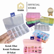 GIA Mini Storage Box 10 Compartments Multipurpose Box 10 in 1 Jewelry Box Accessories Box 10 Boxes