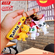 GANTUNGAN Digimon Keychain Digimon Anime Keychain Motorcycle Keychain Agumon Digimon