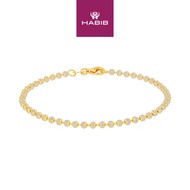 HABIB BEADS PLANET | Oro Italia 916 Yellow and White Gold Bracelet GW49830524(250YW)-BI (22K Gold)