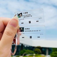 Ready Stock Lyrics KeychainJAY Jay Chou Music Album Lyrics Acrylic Keychain Pendant Star Support Merchandise Souvenir Custom Lyrics Keychain