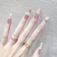 【24pcs】24/Pcs DIY Fake Nails French Finger Nail Art False Nail X40