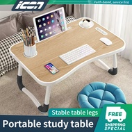 ICON Mini Desk Study Bed Table Foldable Wooden Computer Folding Table Laptop Office Desk 60×40×28CM