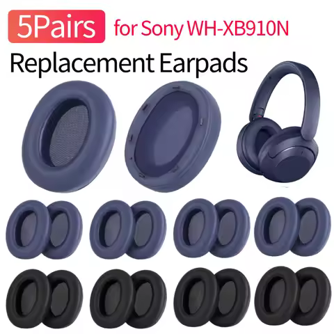 5Pairs For Sony WH-XB910N Headphones Replacement Ear Pads Memory Foam Headset Cushion Cover Headset 