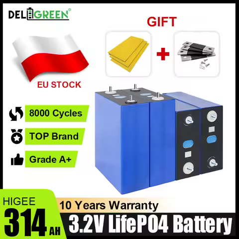 3.2V 314AH Lifepo4 Battery 320AH 330AH Rechargeable Lithium Battery 8000 Cycles 12V 24V 48V for EV T