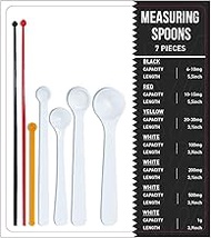 Dosing spoon | milligram measuring spoons set of 7 | exact dosing from 6 mg to 1g | mg measuring spo