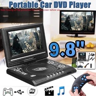 Cozylife 9.8" Portable DVD Player – Multifunction EVD/VCD/CD/VHS Player with TV, AV, FM, USB, SD & H