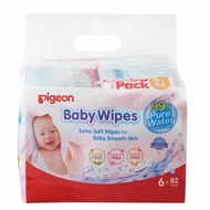 Pigeon Baby Wipes – 6 packs x 82pcs