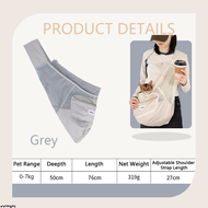 D✔◆Dog Cat Carrier Sling Adjustable Soft Padded Shoulder Puppy Carrier Hands-Free Dog Carrier Bag wi
