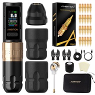 Ambition Soldier Max Máy xăm không dây Thanh thẳng đột quỵ Màn hình màu 4.0mm Pin thanh toán 2400mAh