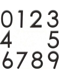1 pieza Placa con número artístico en negro, rótulo sencillo y versátil con dígito para puerta de casa