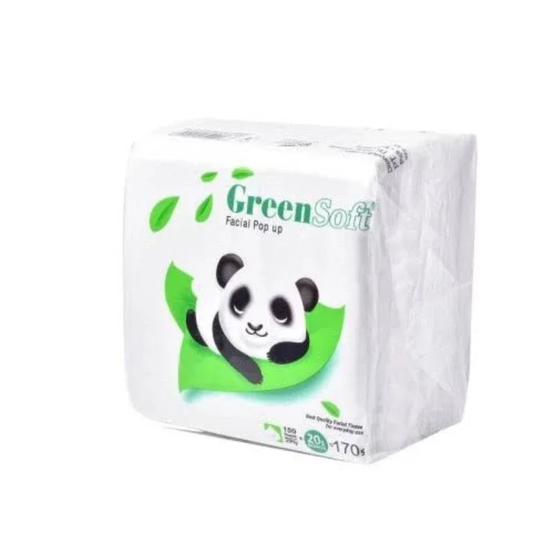 Green Soft Tissue Panda 170 Sheets / Tissue Tisue Meja