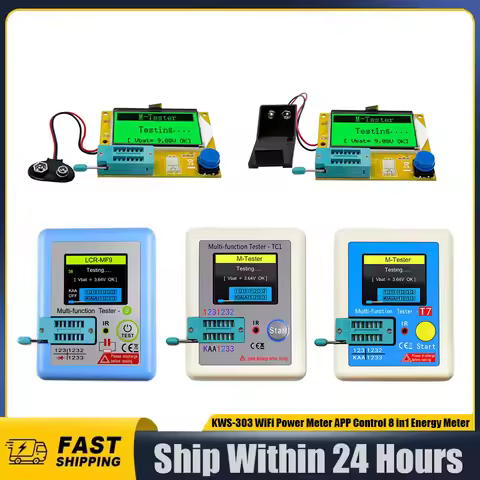 LCR-MF9 T7 TC1 T4Colorful Display Multifunctional TFT Backlight Transistor Tester For Diode Triode C