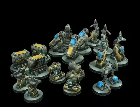 Die-cast Resin Model Assembly Kit Resin Large Kit Expansion ITS Objecitves Pack, Unpainted, Assembly