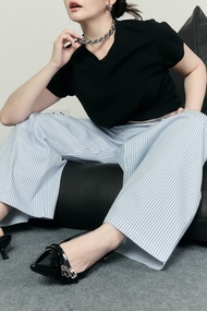 กางเกงขายาวลายทาง Striped Flare pants #FMBL-E2B113