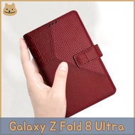 🇰🇷【 Z Fold 8 Launch 】Luxurious Bluecasa Elpis Magnetic Genuine Leather Diary Case l KKSTORY
