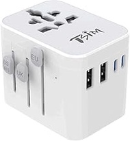 Universal Travel Adapter with 2 USB-A & 2 USB-C Ports (35W Fast Charging) – Worldwide All-in-One Int