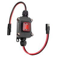 DC 12V Inline Toggle Switch DC 12V Inline Toggle Switch SAE Cable for Solar Panel RV IP67 Waterproof