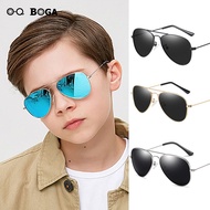 OQ BOGA 5 สีแฟชั่น Aviator กรอบเด็กแว่นตากันแดดโพลาไรซ์เด็กกลางแจ้งป้องกันดวงตาแว่นตากันแดด