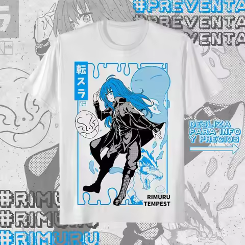 Slime Rimuru Tempest Short Sleeve T-Shirt Manga Unisex Summer Shirt All Size 100 Cotton