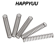 HAPPYUU 10Pcs Compression Spring, Silver 0.6mm Wire Size Extended Compressed Springs, Practical Stai