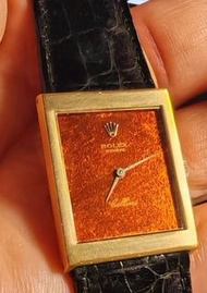 勞力士18K Rolex Cellini 4014徹利尼橙色錶盤腕錶