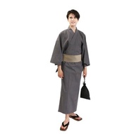 日本 和服 男 綿 浴衣 腰封 2 件 套組 L Z35-a3 yukata