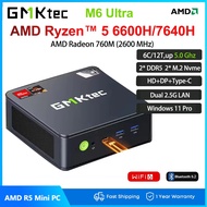 GMKtec M6 Ultra Mini PC AMD R5 7640H DDR5 32GB 512GB Windows 11 Wifi6 BT5.2 Dual 2.5G Desktop.2 2.5G