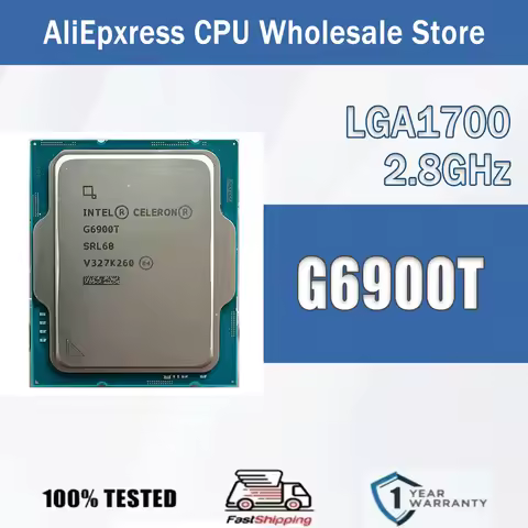 Intel Celeron G6900T 2 Core 2 Thread 2.8GHz 35W 4MB Cache 10nm LGA1151 SRL68 DDR5-4800 / DDR4-3200 A