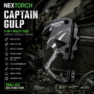 TL009 NEXTORCH Captain Gulp KT5018A Multi-Tool EDC Keychain | Bottle Opener, Box Cutter, Phone Stand