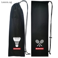 Readystock Badminton Racket Cover Bag Soft Storage Bag Case Drawstring Pocket Portable Tennis Racket Protection SG