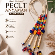 Traditional Cemeti Colorful Woven Whip/