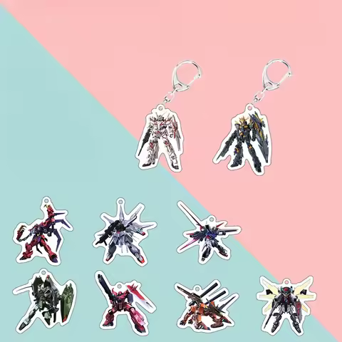 Anime Keychains for Unicorn Gundam Destiny Gundam Infinite Justice Gundam Strike Freedom Gundam Acce