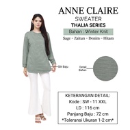 ANNE CLAIR SWEATER Thalia Series - Plain Color Sage Olive Denim Black SLEEPWELL