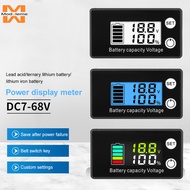 6133B DC7-68V Battery Capacity Indicator 2-Wire Voltmeter with LCD Display for Lithium Battery&Lead-