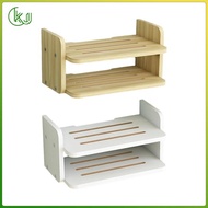 [Wishshopeelxl] Shelf Router Shelf Wall Mount Kitchen Bedroom Double Layer Wall Shelf Media Storage Living Room Office