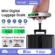 BAGAIL Digital Luggage Scale 50kg Hanging Baggage Scale Backlit LCD Display Portable Weighing Scale